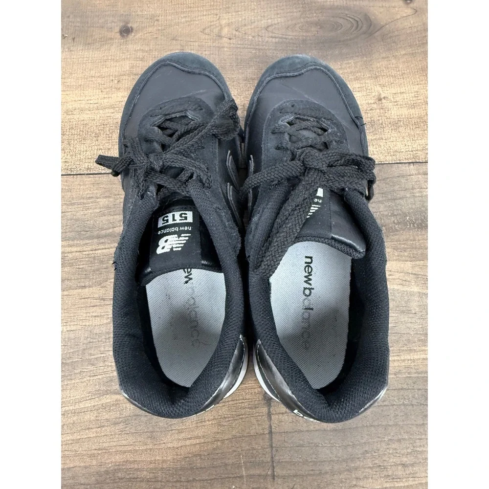 New Balance 515 Sneakers Womens 8.5 Black Leather Suede Retro Casual Shoes